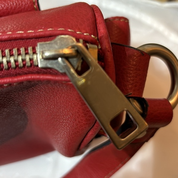 🔥 SALE! MARC JACOBS Red Leather Shoulder Bag Preppy - Picture 11 of 14